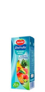 Zumo Disfruta Cóctel 10 Frutas + 10 Vitaminas Mini Brick 20 cl., pack de 30