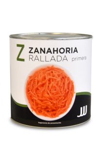 Zanahoria Rallada Lata JJJ, lata 3 kg.