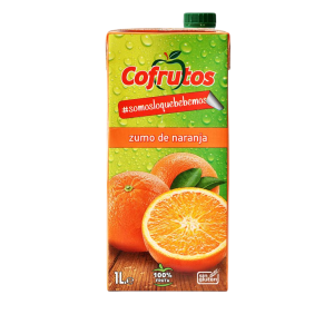 Zumo de Naranja Cofrutos Brick 1 Litro Caja de 12