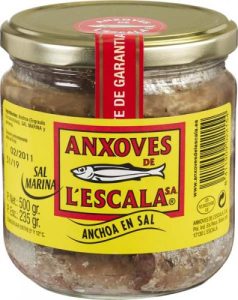 Anchoas de l'Escala, tarro de cristal 40 gr.