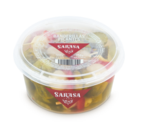Banderilles Picants Sarasa, tarrina 200 gr., caixa de 6 unitats