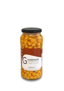 Cigrons JJJ pot vidre 720 gr., caixa de 12 unitats