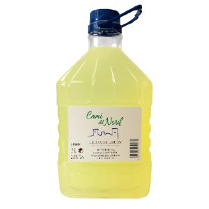 Licor de Llimona Camí del Nord, garrafa de 3 litres