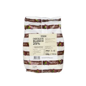 Cobertura de Chocolate Blanco D'Cacao, 1 kg.