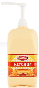 Ketchup Millas con dosificador, 4,6 kg.