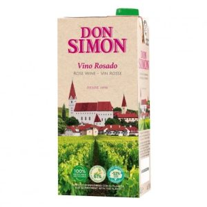 Vino rosado Don Simón 1 litro Brik, caja de 12 Vino rosado Don Simón 1 litro Brik, caja de 12