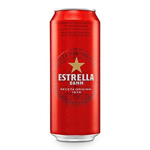 Cerveza Estrella Damm Lata 50 cl., caja de 24
