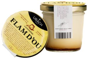 Flan de Huevo Ubach envase vidrio 125 gr., caja de 10