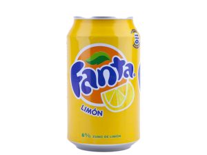 Fanta Limón Lata 33 cl., caja de 24