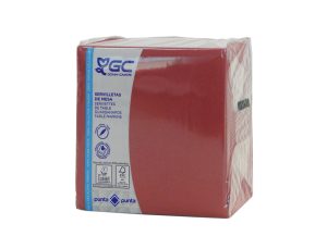 Tovalló bordeus Gomà Camps de 40x40 cm, paquet amb 100 tovallons