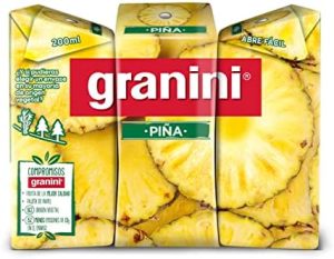Zumo Granini Piña 20 cl. Mini Brick, caja de 24