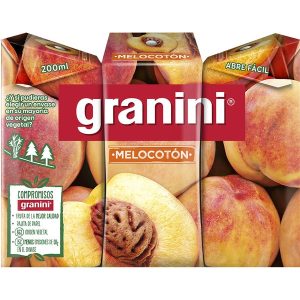 Zumo Granini Melocotón 20 cl. Mini Brick, caja de 24