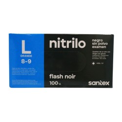 Guantes Nitrilo Grandes Negros, caja de 100 Guantes Nitrilo Grandes Negros, caja de 100