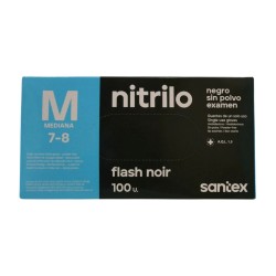 Guantes Nitrilo Medianos Negros, caja de 100 Guantes Nitrilo Medianos Negros, caja de 100