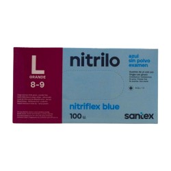 Guantes de Vinilo Grandes Azules, caja de 100 Guantes de Vinilo Grandes Azules, caja de 100