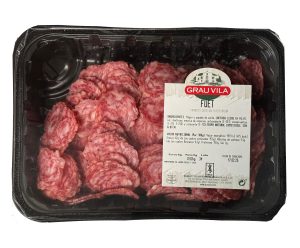 Llangonissa llescada Grau Vila 500 gr. aprox., caixa de 15