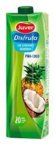 Juver Exótico Piña y Coco brik 1 litro, caja de 10 Juver Exótico Piña y Coco brik 1 litro, caja de 10
