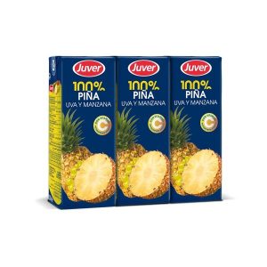 Zumo de piña Juver Mini Brik, caja de 30 unidades