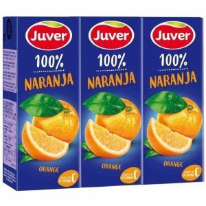 Zumo de naranja Juver Mini Brik, caja de 30 unidades