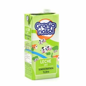 Leche Riosol Semi Desnatada brik 1 litro, caja de 6