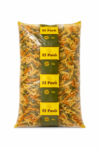 Pasta Espirals Tres Colors El Pavo, 3 kg.