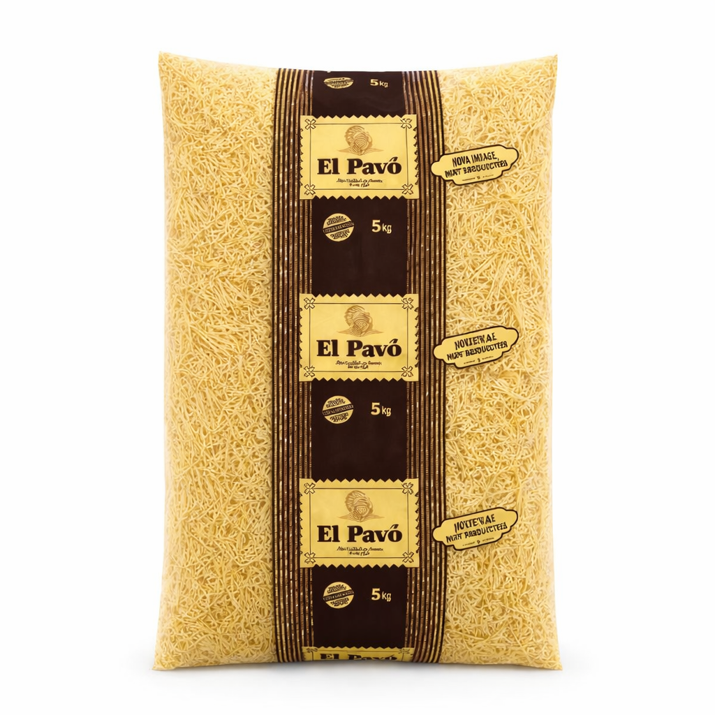 Fideos El Pavo nº4 (gordo), 5 kg.