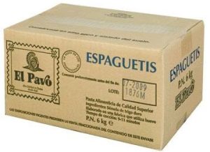 Espaguetis El Pavo, 6 kg.
