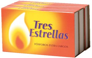 Cerillas Largas Tres Estrellas, 3 cajitas