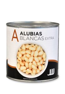 Alubias Blancas JJJ, lata 3 kg. Alubias Blancas JJJ, lata 3 kg.