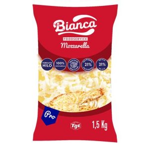 Mozzarela Bianca Rallada, 1,5 kg.