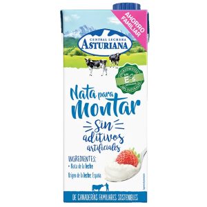 Nata Asturiana 38% materia grasa, brick 1 litro Nata Asturiana 38% materia grasa, brick 1 litro