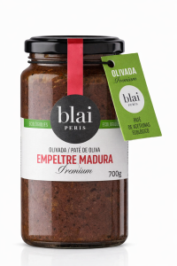 Olivada Empeltre Blai Peris Negra Ecològica, pot vidre 700 gr.