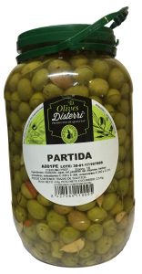 Olives Partides Disterri, pot de plàstic 4 kg.