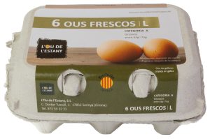 Huevos L "Ou de L'Estany", caja de 9 docenas