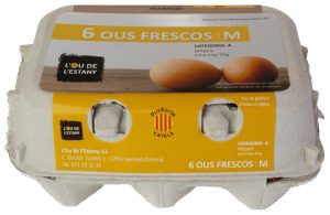 Huevos M "Ou de L'Estany", caja de 9 docenas