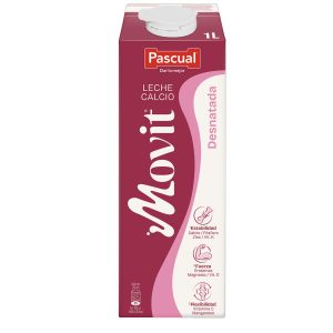 Leche Pascual Movit Calcio Desnatada 1 litro Brik, caja de 6 Leche Pascual Movit Calcio Desnatada 1 litro Brik, caja de 6