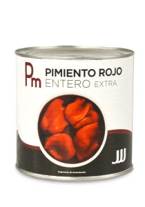 Pimiento Morrón Extra JJJ, lata 3 kg.