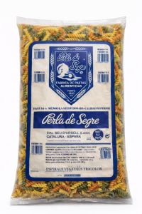 Pasta espirales vegetales Perla de Segre, 5 kg.