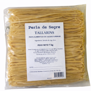 Pasta tallarines Perla de Segre, 5 kg.