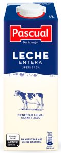 Leche Pascual Entera 1 litro Brik, caja de 6 Leche Pascual Entera 1 litro Brik, caja de 6