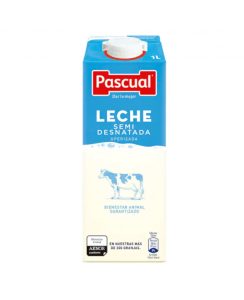 Leche Pascual Semi Desnatada 1 litro Brik, caja de 6 Leche Pascual Semi Desnatada 1 litro Brik, caja de 6