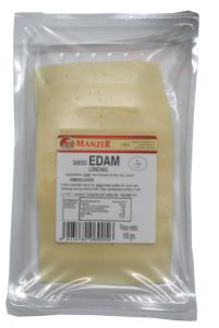 Queso Manzer tierno lonchas 70 gr., caja de 16