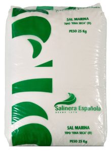 Sal Marina Fina Seca, saco de 25 kg.