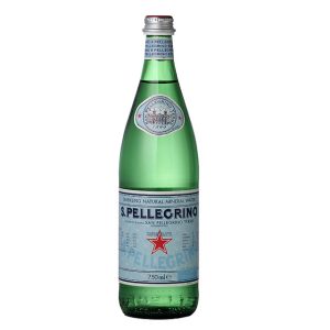 Agua San Pelegrino envase de vidrio 750 ml, caja de 15