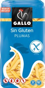 Macarrón Pluma Sense Gluten Gallo 500 gr. caja de 18