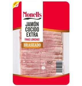 Sobres de Jamón Cocido Monells 150 gr.