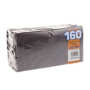 Tovallons 20x20 Negres, caixa de 20