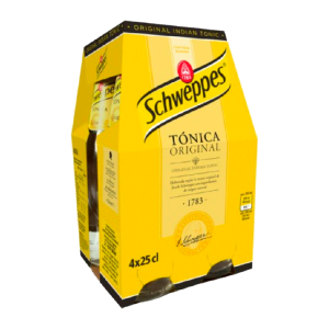 Tònica Schweppes 250 ml. Pack de 4, caixa de 24