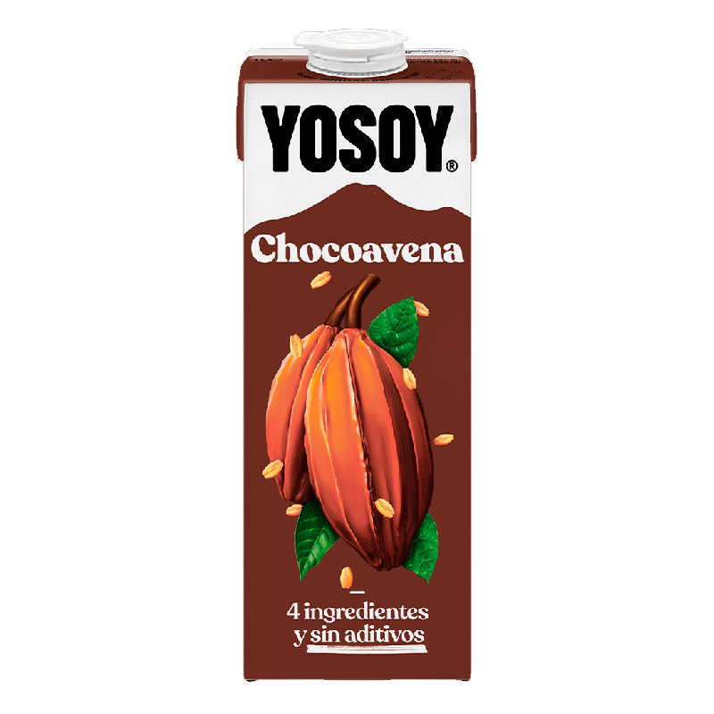 Leche Yosoy Avena y Chocolate 1 litro Brick, caja de 6
