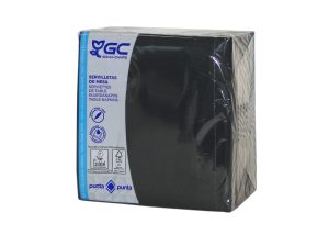 Tovalló negre Gomà Camps de 40x40 cm, paquet amb 100 tovallons